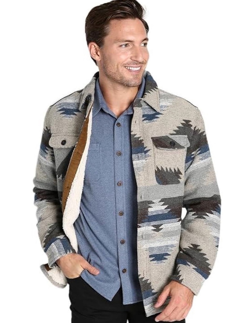 Jachs Wool Blend Western Aztec Shacket Size XL